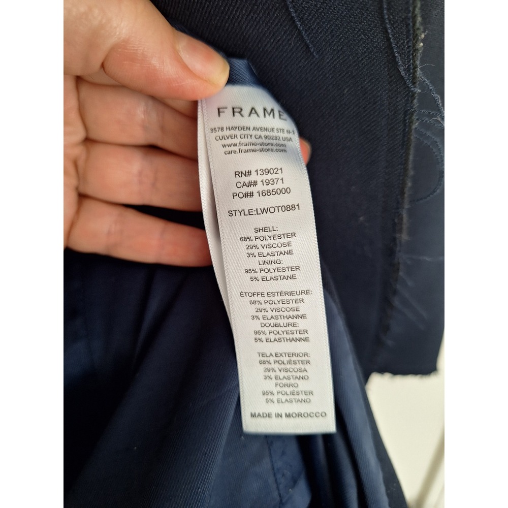 Frame Button Front Jacket In Navy‎ Size M - Picture 5 of 9